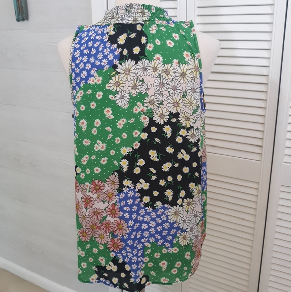 Chenault floral patchwork top blouse small *A1 - Picture 7 of 7